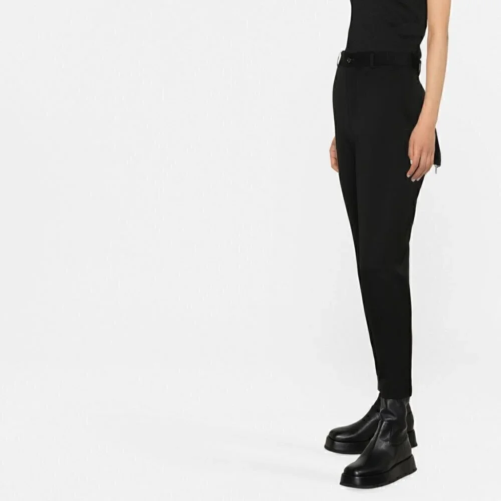 New COMME DES GARÇONS NOIR KEI NINOMIYA Skinny Leg Zippper Black Pants NWT Large